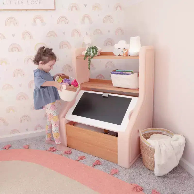 Cassapanca Tavolo per Bambini Harmony - Rosa