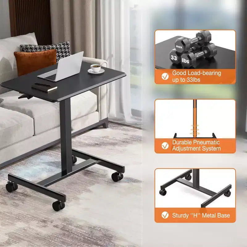 Carrello Regolabile per Laptop per Casa, Ufficio, Aula, Tavolo da Letto
