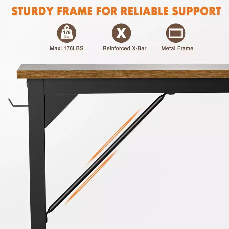 Scrivania da 100 cm per PC Gaming con Spazi Contenitore, Tavolo da Ufficio Moderno e Semplice per Studenti e Adulti