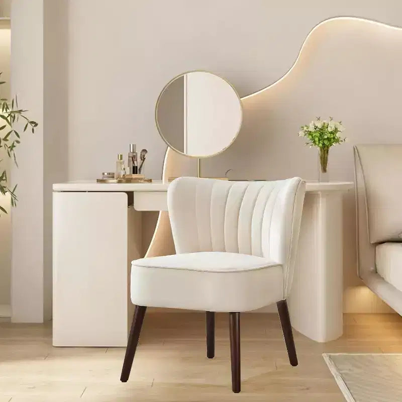 Set di 2 Poltrone Moderne in Velluto, Poltroncine da Soggiorno Imbottite Morbide con Gambe in Legno