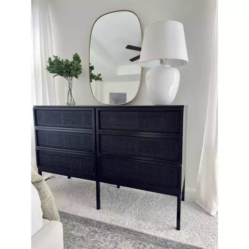 Cassettiera in Rattan a 6 Cassetti Zadie - DRS5003