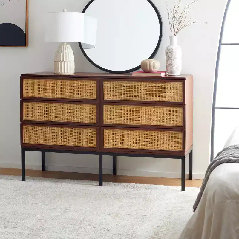 Cassettiera in Rattan a 6 Cassetti Zadie - DRS5003