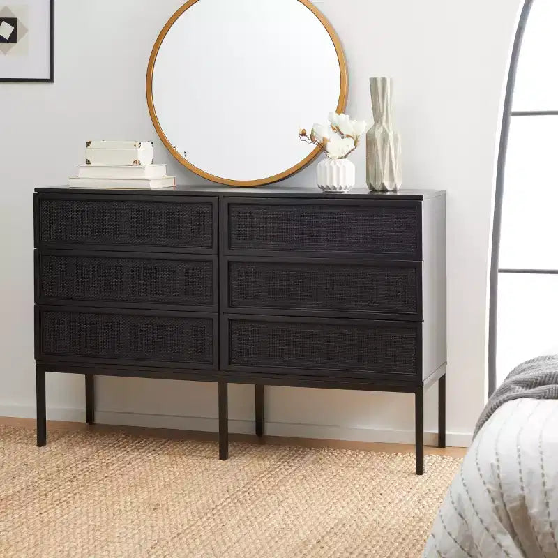 Cassettiera in Rattan a 6 Cassetti Zadie - DRS5003