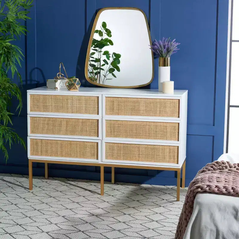 Cassettiera in Rattan a 6 Cassetti Zadie - DRS5003