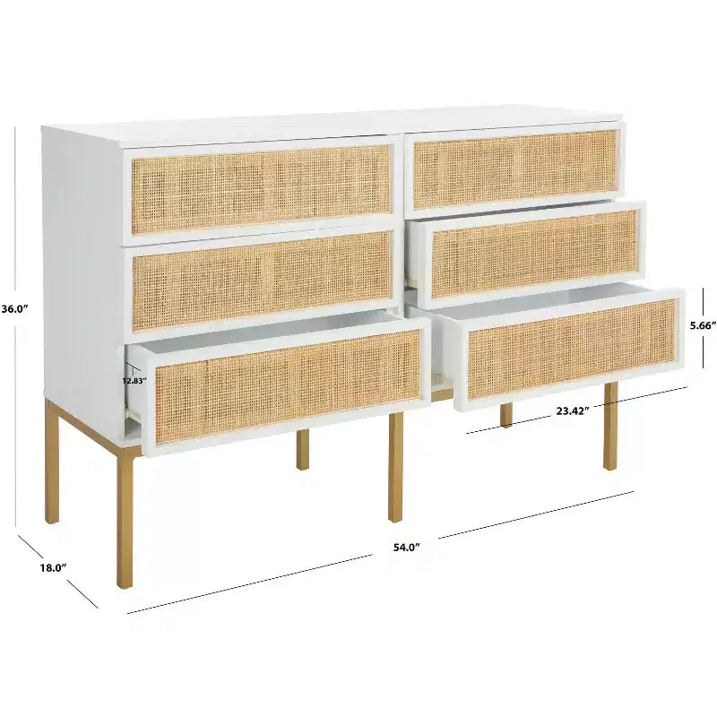 Cassettiera in Rattan a 6 Cassetti Zadie - DRS5003