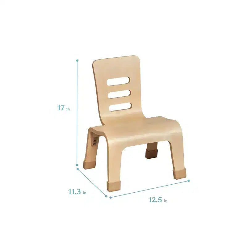 Sedia impilabile in legno curvato, altezza seduta 20 cm, mobili Montessori, confezione da 2 pezzi