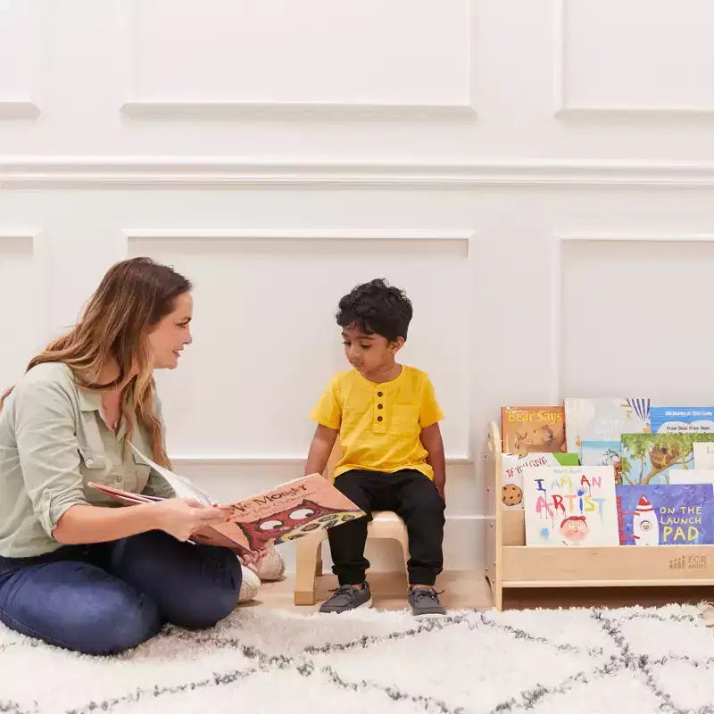 Sedia impilabile in legno curvato, altezza seduta 20 cm, mobili Montessori, confezione da 2 pezzi