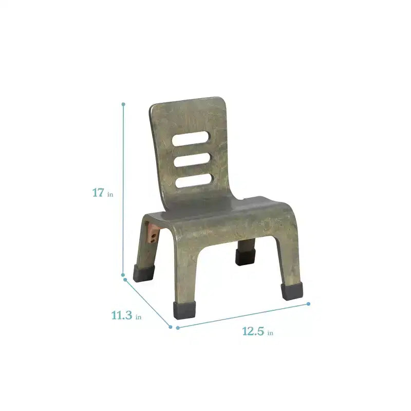 Sedia impilabile in legno curvato, altezza seduta 20 cm, mobili Montessori, confezione da 2 pezzi