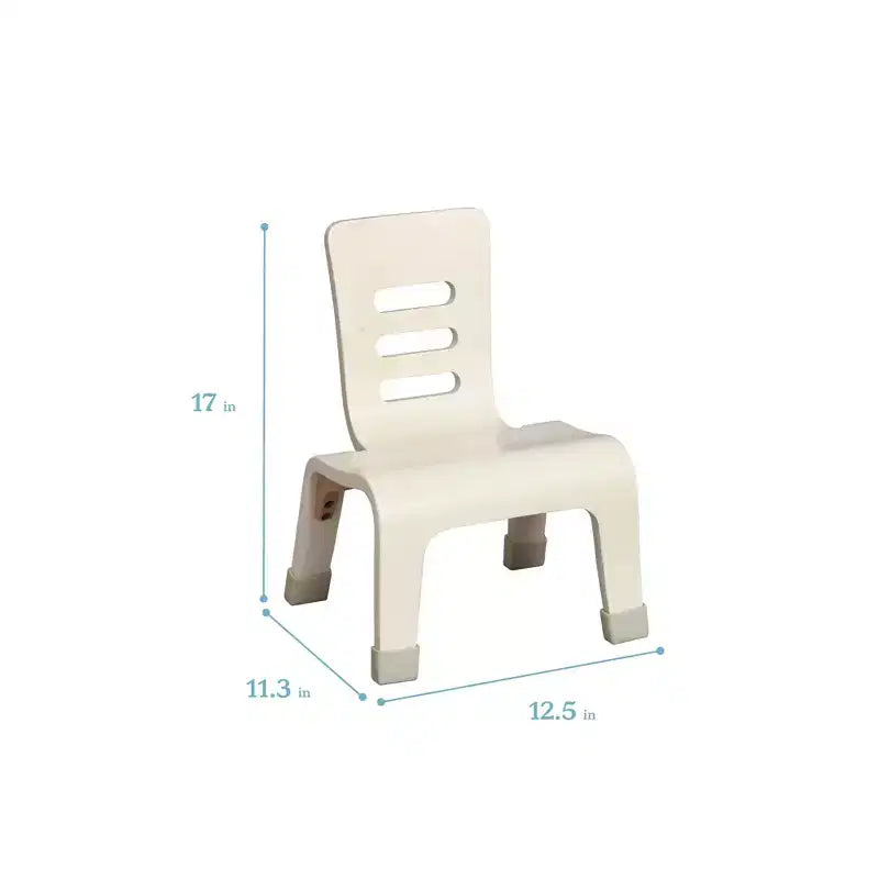 Sedia impilabile in legno curvato, altezza seduta 20 cm, mobili Montessori, confezione da 2 pezzi