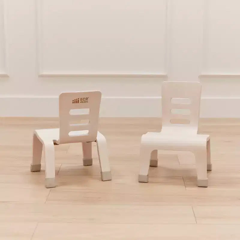 Sedia impilabile in legno curvato, altezza seduta 20 cm, mobili Montessori, confezione da 2 pezzi