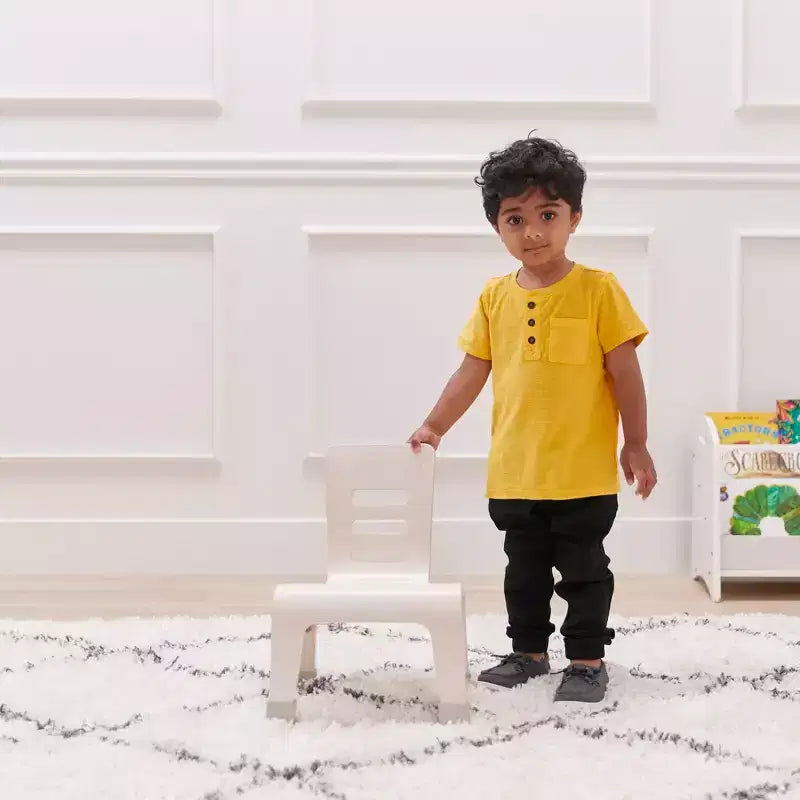 Sedia impilabile in legno curvato, altezza seduta 20 cm, mobili Montessori, confezione da 2 pezzi