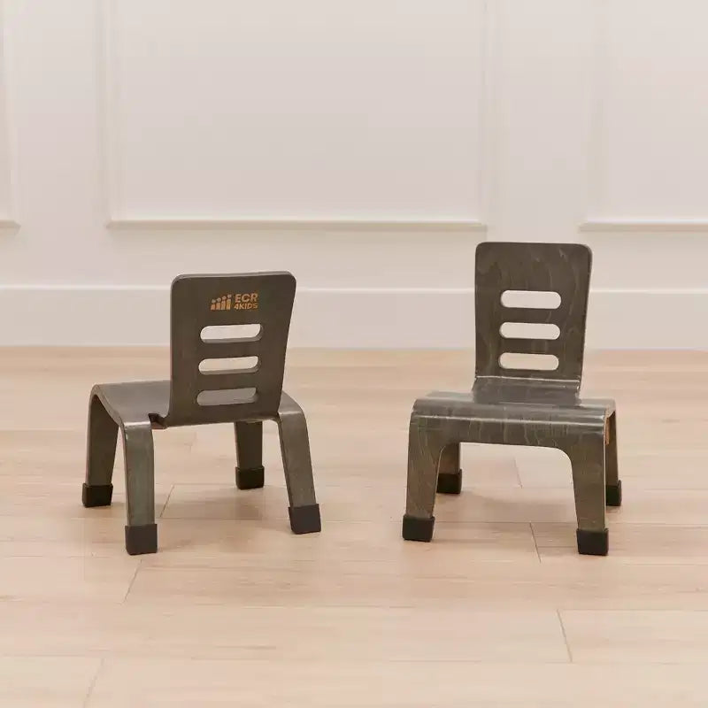 Sedia impilabile in legno curvato, altezza seduta 20 cm, mobili Montessori, confezione da 2 pezzi
