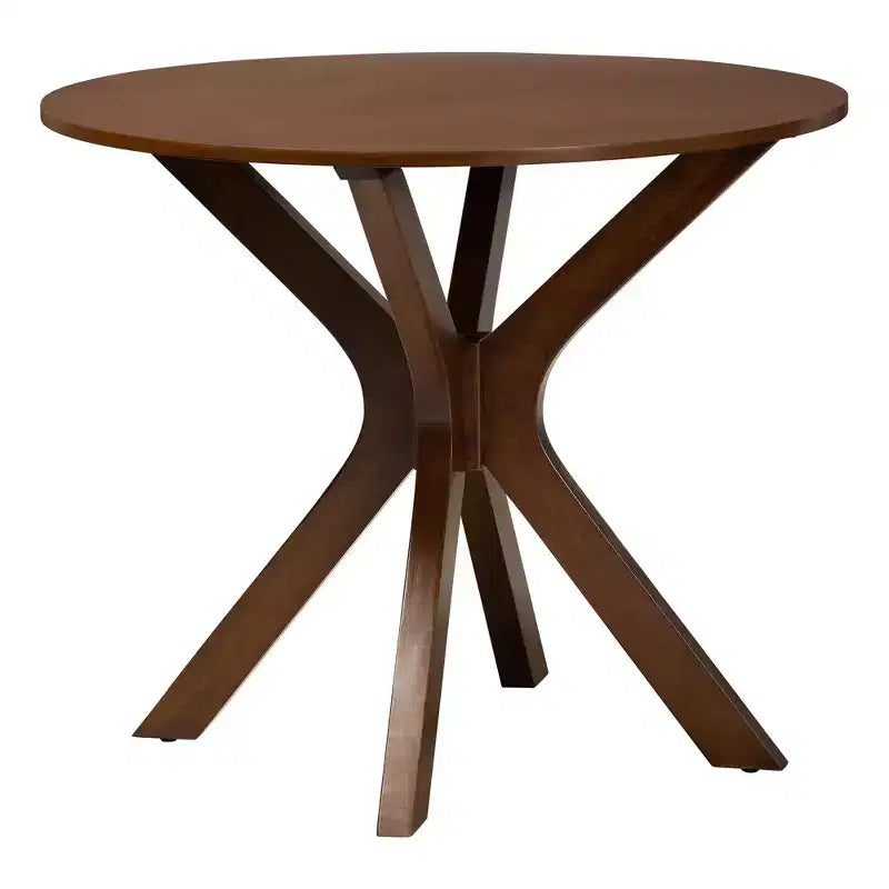 Mana Modern Grey and Walnut Brown Wood 5-Piece Dining Set