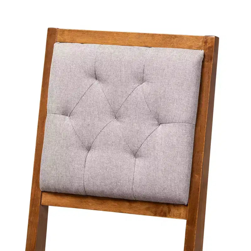 Set da Pranzo Mana da 5 Pezzi in Legno Grigio Moderno e Noce
