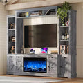 AMERLIFE Farmhouse Entertainment Center with Fireplace