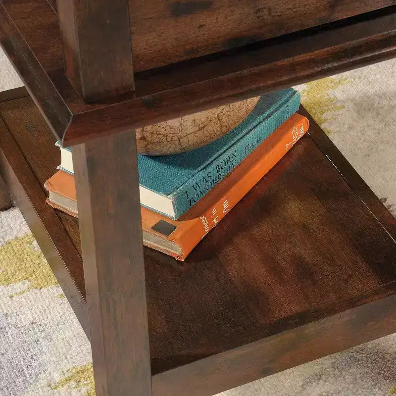 Scrivanie direzionali in legno marrone alte 30,04 pollici con cassetto multiuso