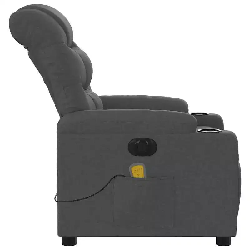 Poltrona reclinabile massaggiante elettrica grigio scuro