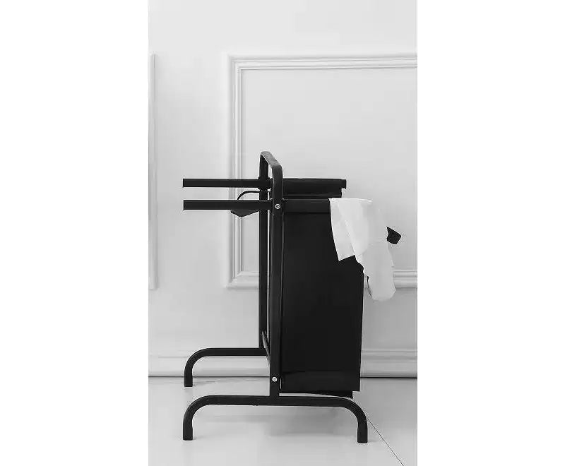Cesto portabiancheria a 2 livelli, capacità 110 litri, in tessuto Oxford, con coperchio e carte per l'ordinamento, per vestiti e giocattoli, colore nero