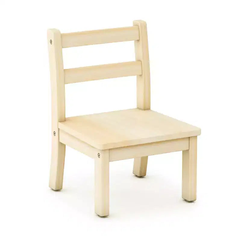EdQ Hardwood Kids Chair Set of 2- Natural: Wooden Chair for Toddlers Ages 1-2 | Kids Furniture for Playroom, Preschool, Daycare Seating