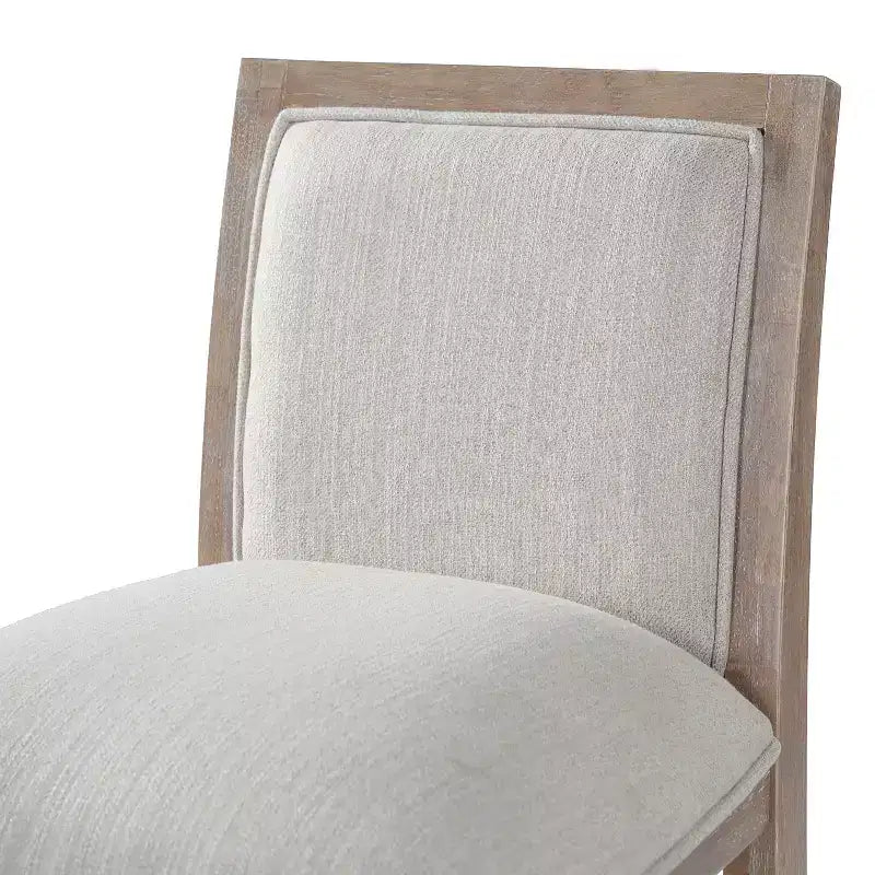Sgabelli da Bar Moderni Ren Imbottiti in Legno di Gomma, Altezza Contatore (Set di 2)