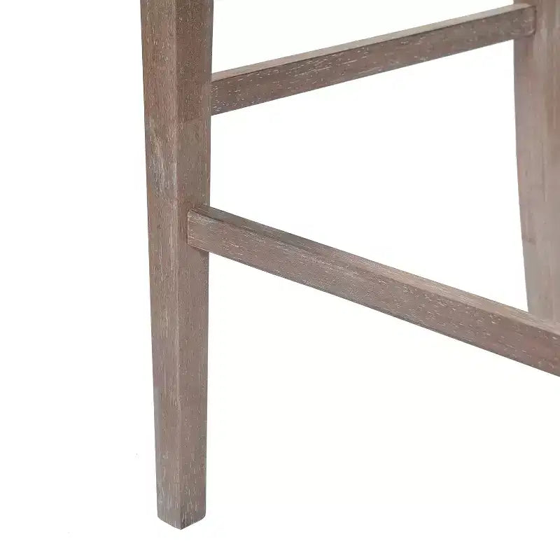 Sgabelli da Bar Moderni Ren Imbottiti in Legno di Gomma, Altezza Contatore (Set di 2)