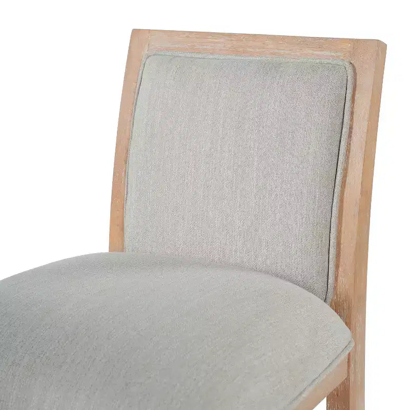 Sgabelli da Bar Moderni Ren Imbottiti in Legno di Gomma, Altezza Contatore (Set di 2)