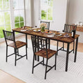 Set da pranzo rettangolare in 3 pezzi per 2 persone, set da cucina con 2 sedie, mobili per angolo colazione per cucine, sale da pranzo, marrone