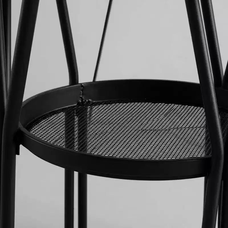 Tavolo da Pranzo Rotondo Moderno da 47 Pollici per 4-6 Persone, Tavolo da Cena Rotondo per Cucina con Scaffale Contenitore e Robusta Struttura in Metallo per Sala da Pranzo e Appartamento