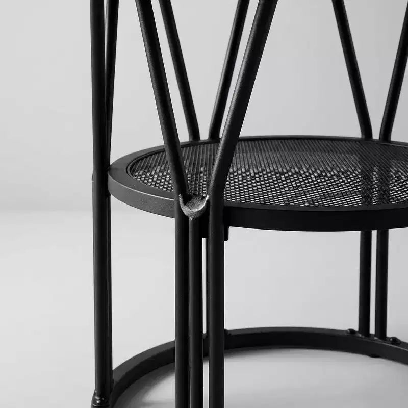 Tavolo da Pranzo Rotondo Moderno da 47 Pollici per 4-6 Persone, Tavolo da Cena Rotondo per Cucina con Scaffale Contenitore e Robusta Struttura in Metallo per Sala da Pranzo e Appartamento