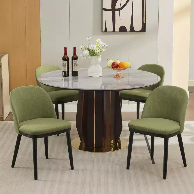Set di 2 sedie da pranzo moderne in tessuto, robuste sedie da pranzo con schienale alto in legno per uso domestico, in cucina e commerciale
