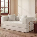 Dyonery 65Folding Sofa Bed Convertable Corduroy Couch King Size Floor Sleeper 4-in-1 DIY Combination Modular Sofa Fold Out Comfy sofa.