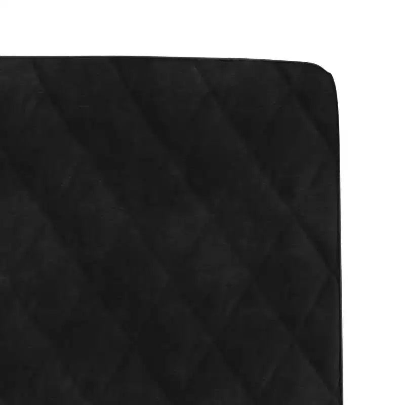 Set di 4 sedie da pranzo in velluto nero (100% poliestere), compensato, metallo