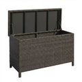 Ratten Storage Cabinet 120 Gallon Deck Box, Farmhouse Resin Outdoor Storage Box Waterproof for Deck Balcony Patio Yard