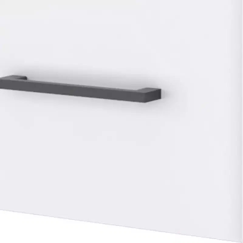 Comodino galleggiante a un cassetto in legno bianco da 10 pollici