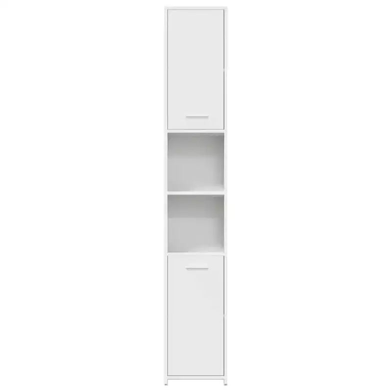 Mobile bagno in legno multistrato bianco, colonna alta