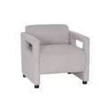 Linon Landon Faux Shearling Accent Chair Light Gray