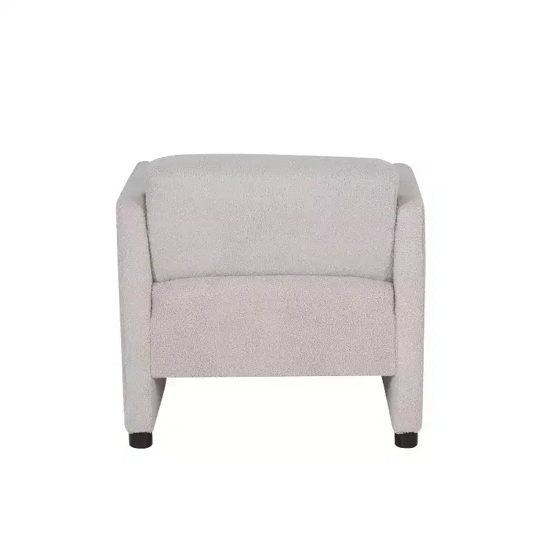 Poltrona Landon con rivestimento in finto shearling grigio chiaro