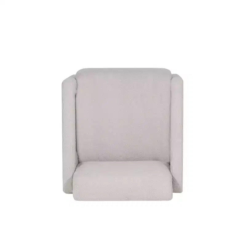 Poltrona Landon con rivestimento in finto shearling grigio chiaro