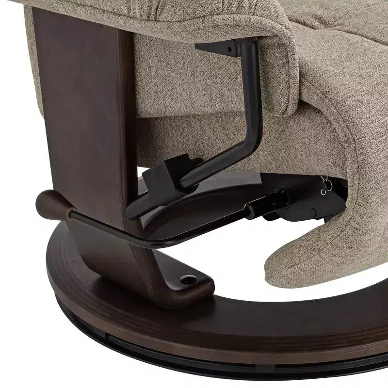 Annika Chestnut Fabric Adjustable Swivel Recliner