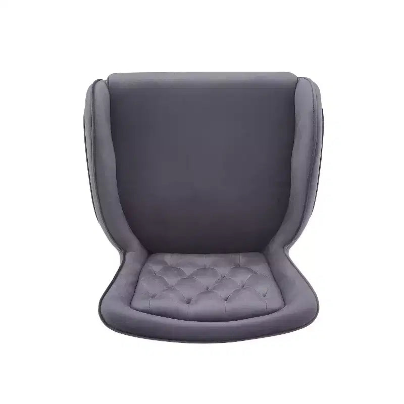 Set di 2 Sgabelli da Bancone con Struttura in Metallo Dorato e Rivestimento in Velluto Trapuntato