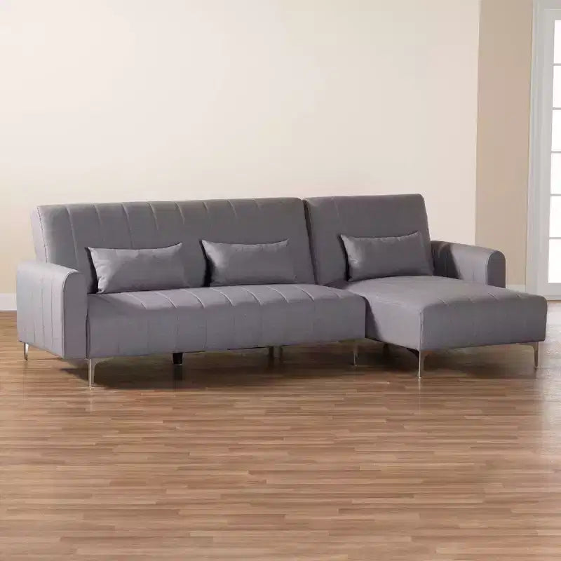 Divano letto convertibile rivestito in tessuto Lanoma