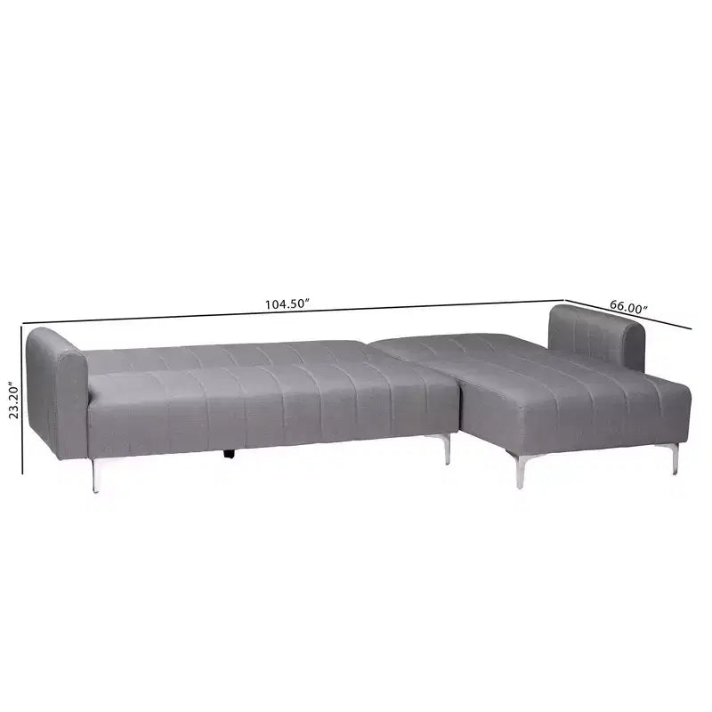 Divano letto convertibile rivestito in tessuto Lanoma