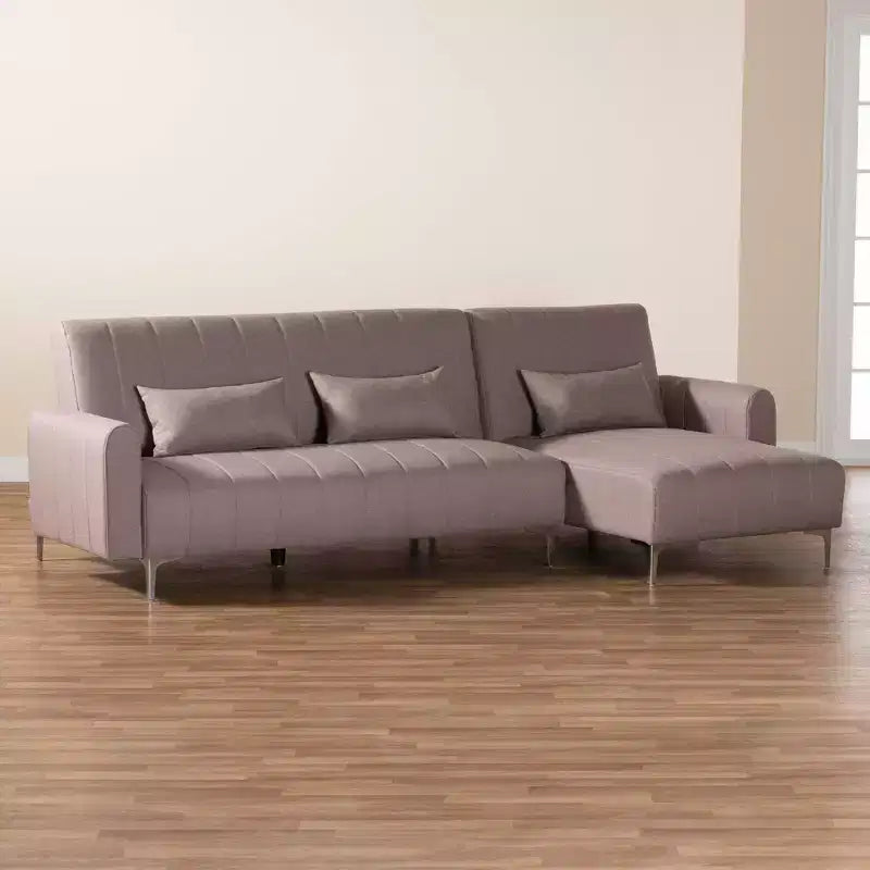 Divano letto convertibile rivestito in tessuto Lanoma