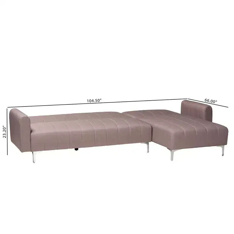Divano letto convertibile rivestito in tessuto Lanoma