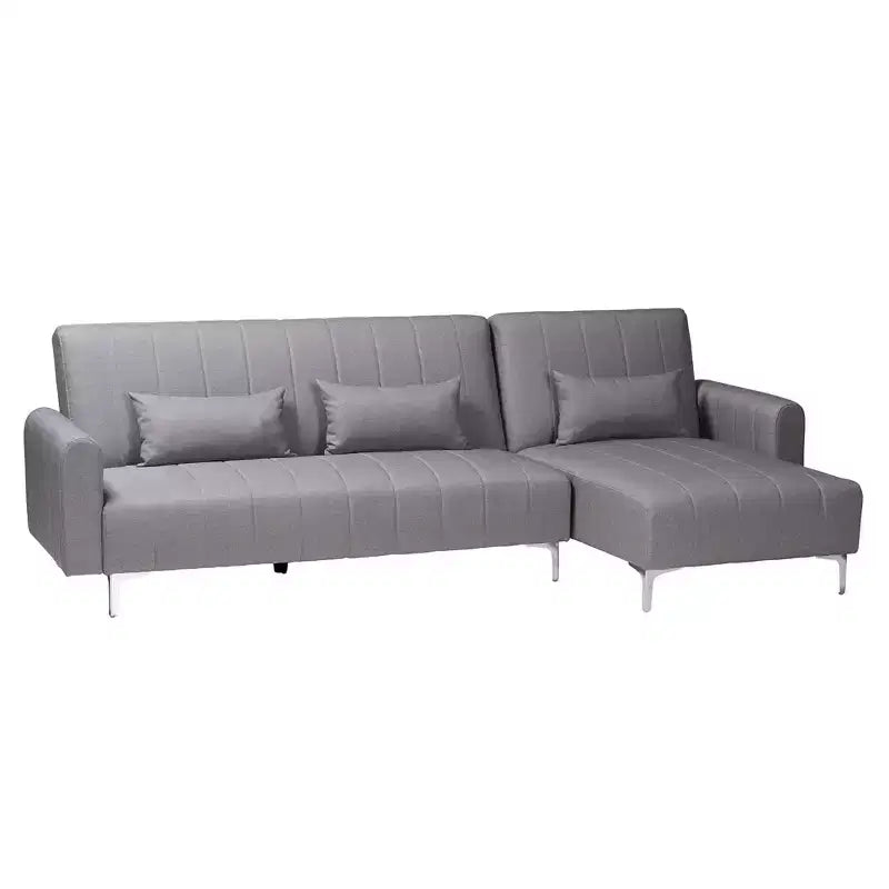 Divano letto convertibile rivestito in tessuto Lanoma