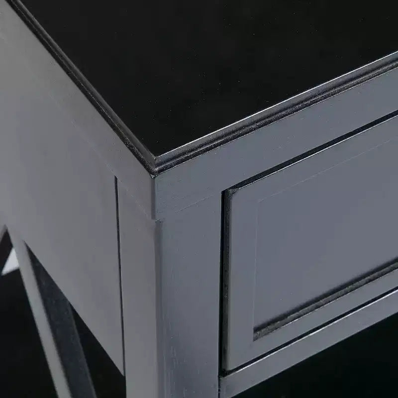 Comodino da 27,7" in legno tradizionale color Auburn con cassetto