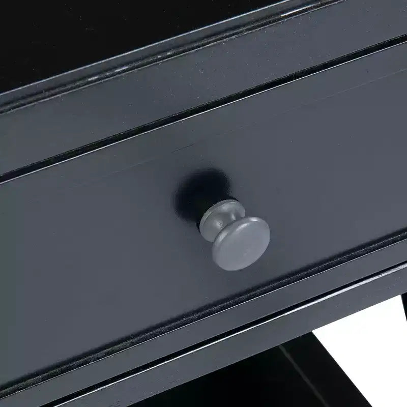 Comodino da 27,7" in legno tradizionale color Auburn con cassetto