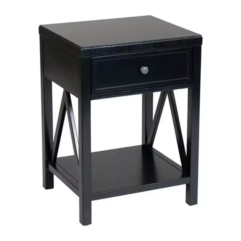 East at Main 27.7" Auburn Traditional Wooden Accent Side with Drawer